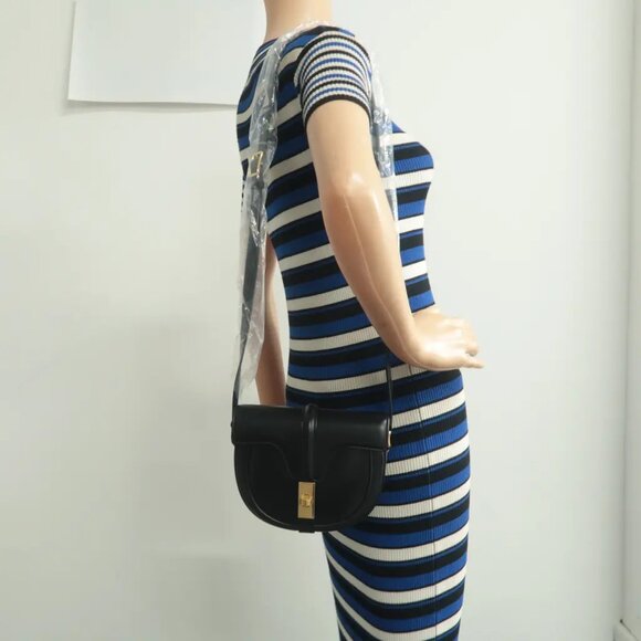 100% Authentic CELINE Besace Black Leather Shoulder Bag - Picture 12 of 12